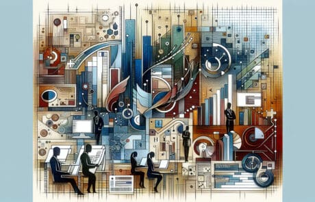 GEO vs. SEO: Revolution oder Trend? abstract-professional-business-illustration-no-te